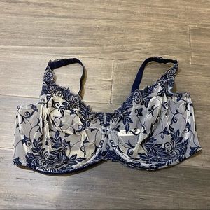 NWOT Soma unlined embroidered mesh bra